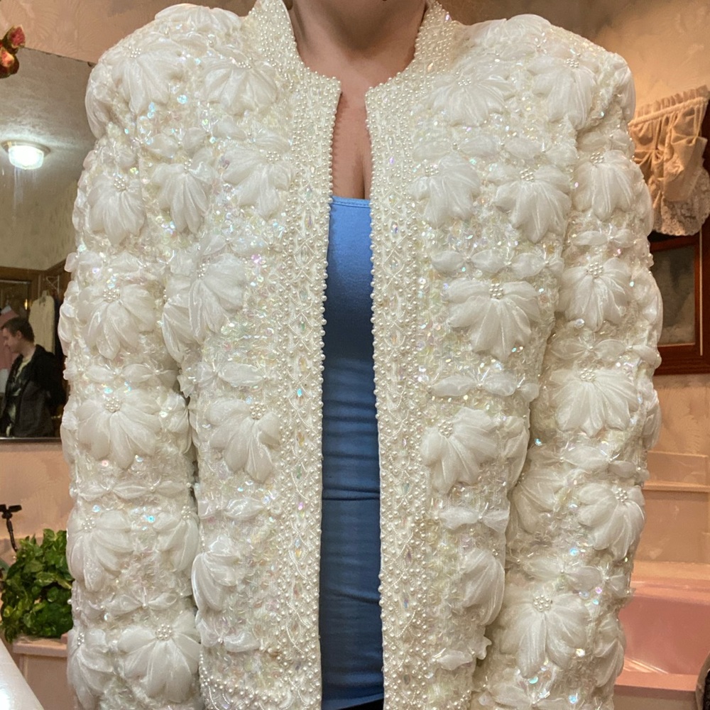 Vintage Iridescent Sequence Jacket - image 5